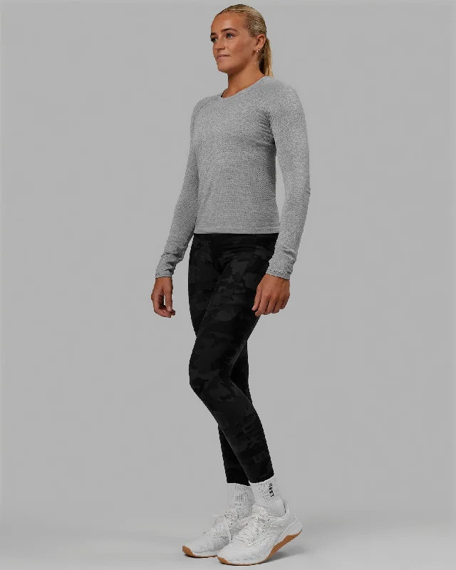 AeroFLX+ Seamless Long Sleeve Tee - Light Grey Marl Women's Clothing For Holiday Travel