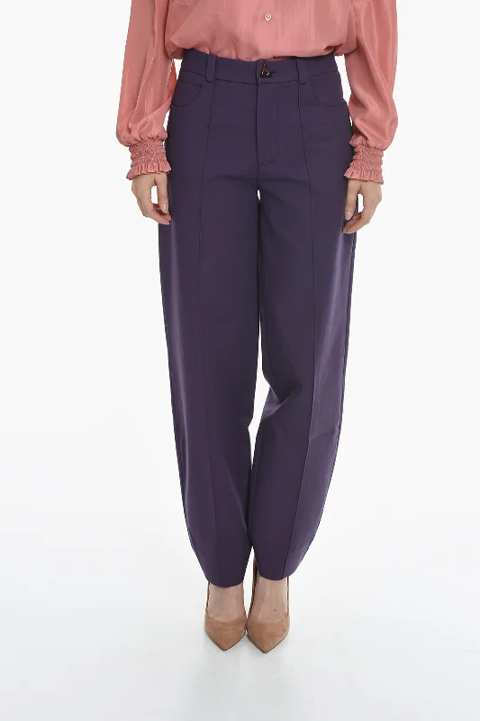 Aeron Wool EDGE Pants with Decorative Button Women's Casual Wear Outfit