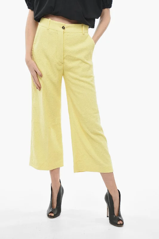 Patou Cotton Blend ICONIC Cropped Fit Pants Women's Clothes And Garments