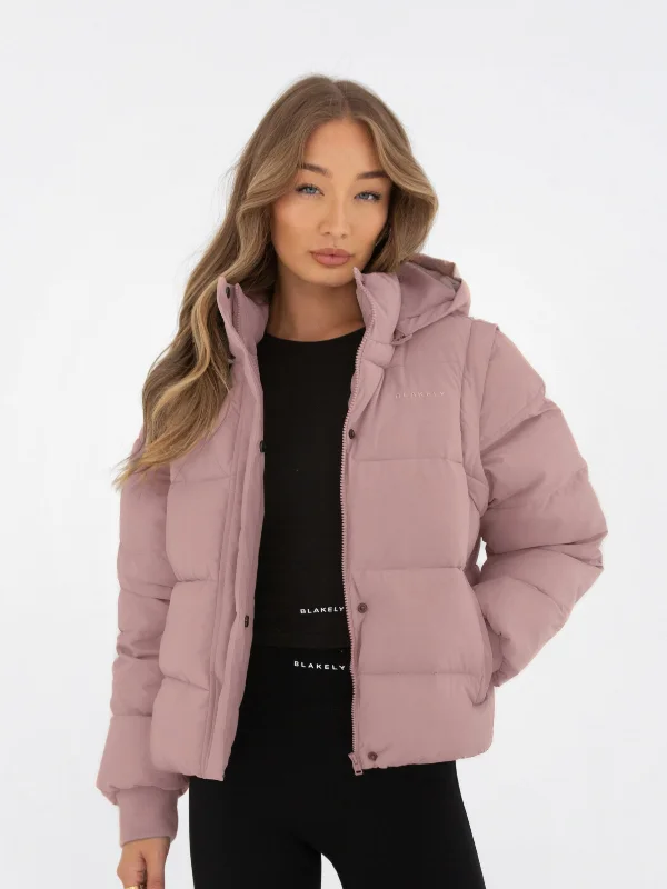 Multiway Puffer Coat 2 - Pink Casual Chic Women's Clothes