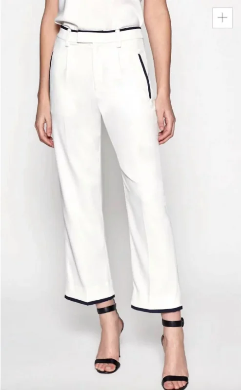 Bergen Flare Crop Trousers In White Women's Formal Clothes