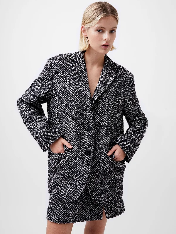 Chantelle Herringbone Blazer Women's Relaxed Clothes