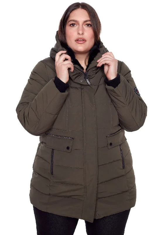 KOOTNEY PLUS | WOMEN'S VEGAN DOWN (RECYCLED) MID-LENGTH PARKA (PLUS SIZE) Women's Transitional Apparel