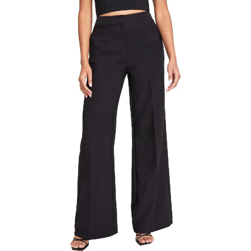 Womens Pintuck High Rise Wide Leg Pants Women's Weekend Outfit