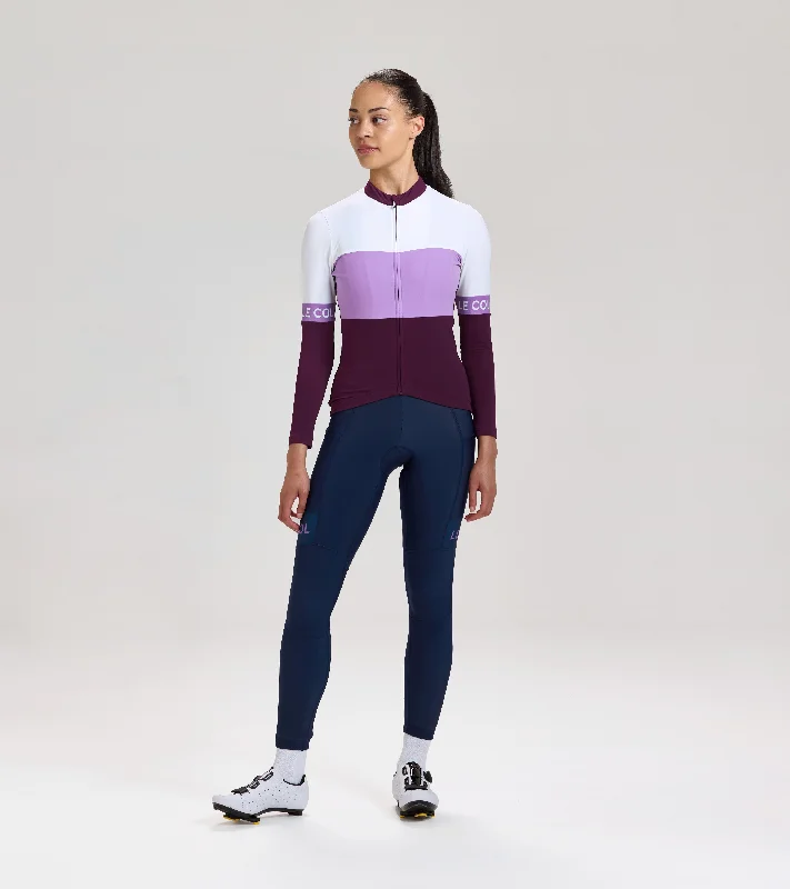 Womens Sport Tricolour Long Sleeve Jersey Charming Everyday Clothing For Women