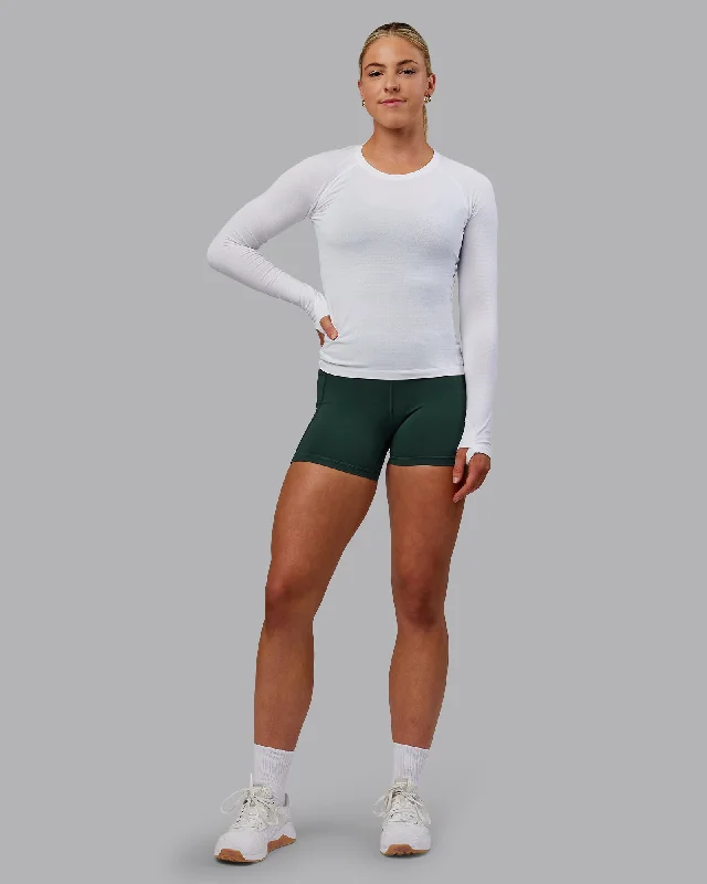 AeroFLX+ Seamless Long Sleeve Tee - White/White Timeless Women's Clothing