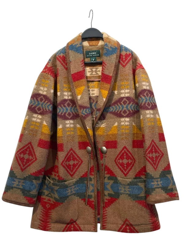 LAUREN RALPH LAUREN/Coat/M/All Over Print/Wool/BRW/ Clothes Of Woman