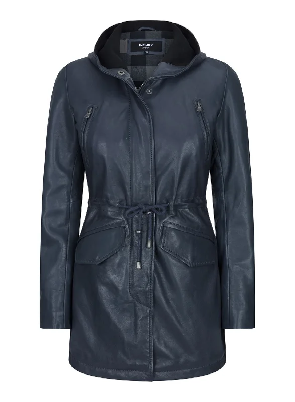 Peacoat Hooded Jacket Comfortable Women's Attire