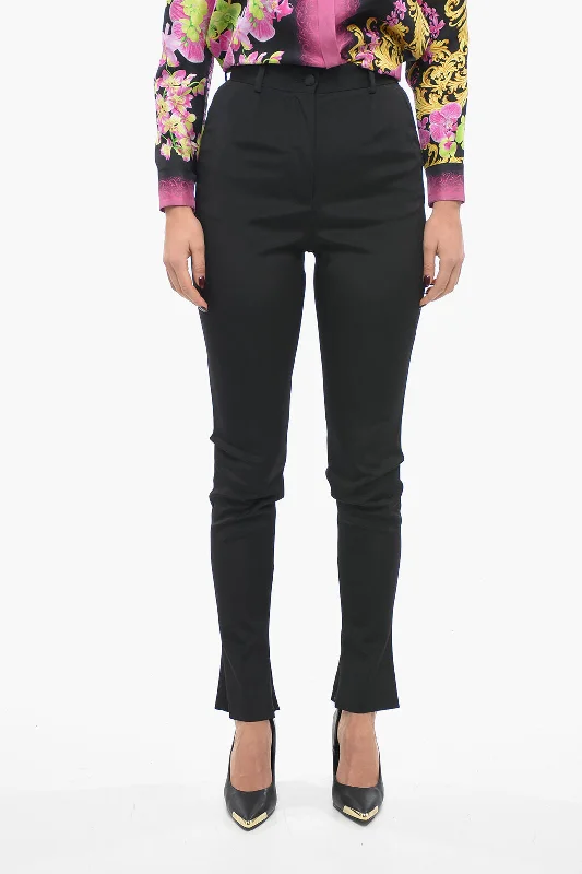 Dolce & Gabbana Stretch Fabric Pants with Zipped Ankle Outfits Ideas