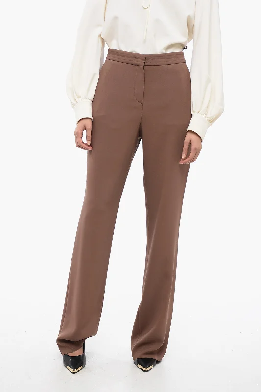 Armani Eco Rayon Pants With Straight-Fit Shop Ladies Clothes