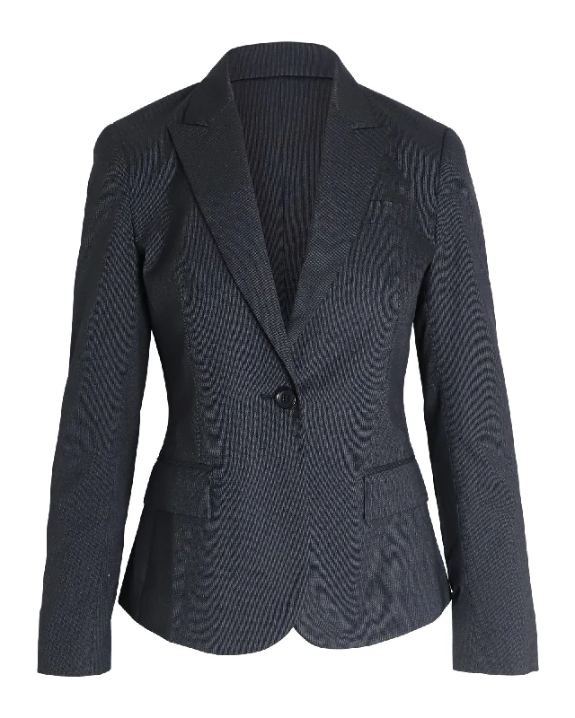 Theory Single-Breasted Blazer in Black Wool Women's Clothes For Work Events