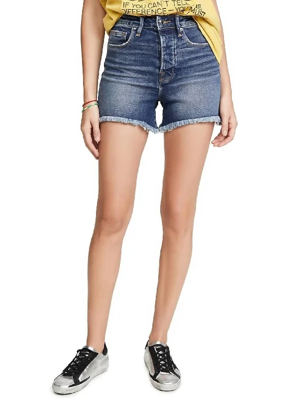 Bombshell Shorts In Blue Women's Street Style Casual Wear