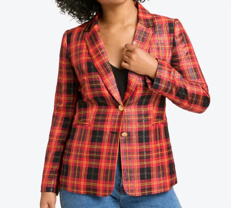 Blazer In Caroline Shimmer Fashionable Women's Clothing