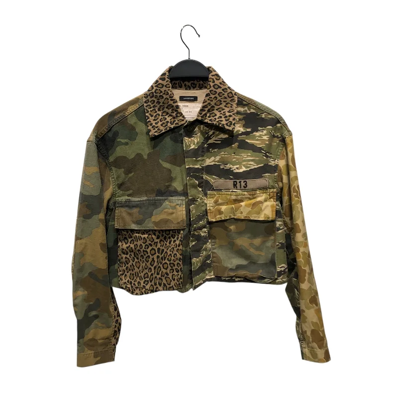 R13/Jacket/XS/All Over Print/Cotton/MLT/R13 CAMO JACKET Big Sale Event