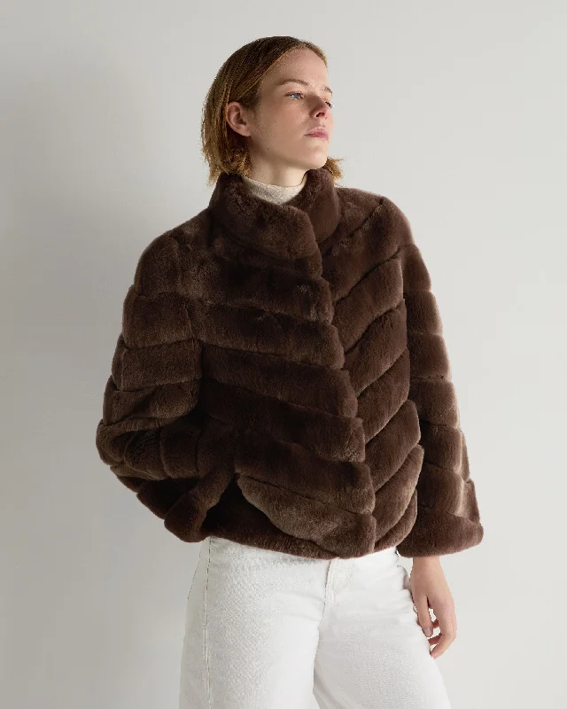 Women's Malina Fur Jacket Chocolate Brown Outfits Ideas