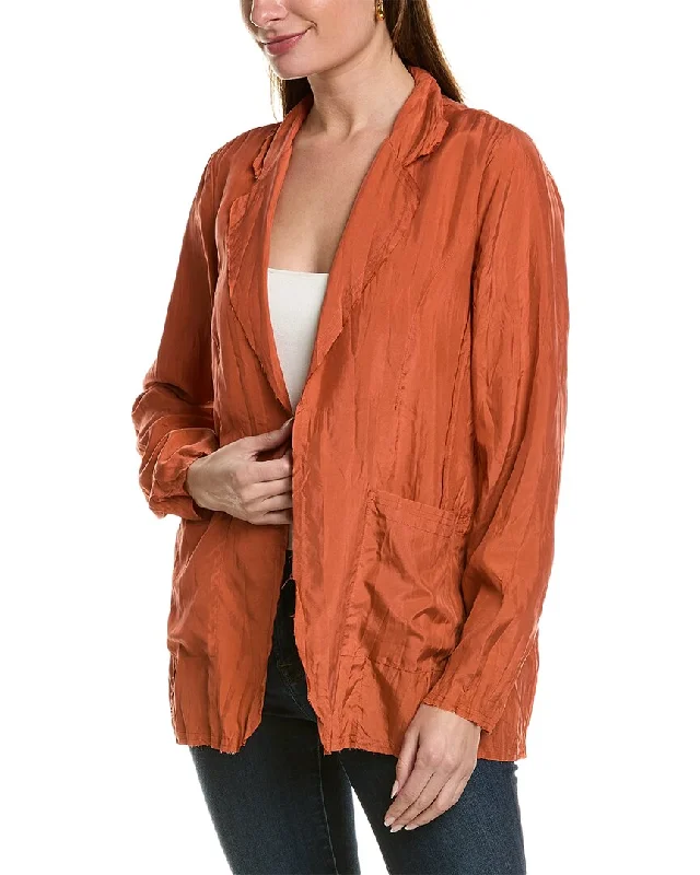 Go> by GoSilk Go Crinkle Cut Silk Jacket Trendy Outfits For Ladies