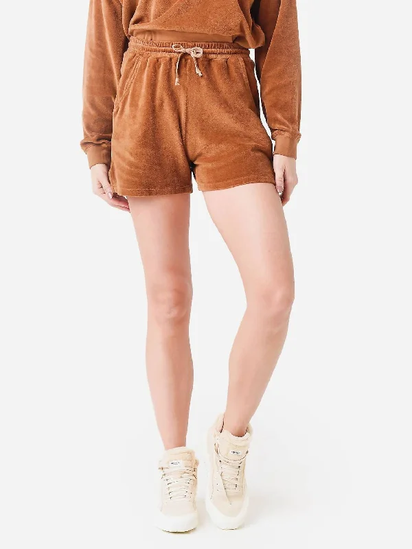 Velour Short In Dark Tan Flash Discount