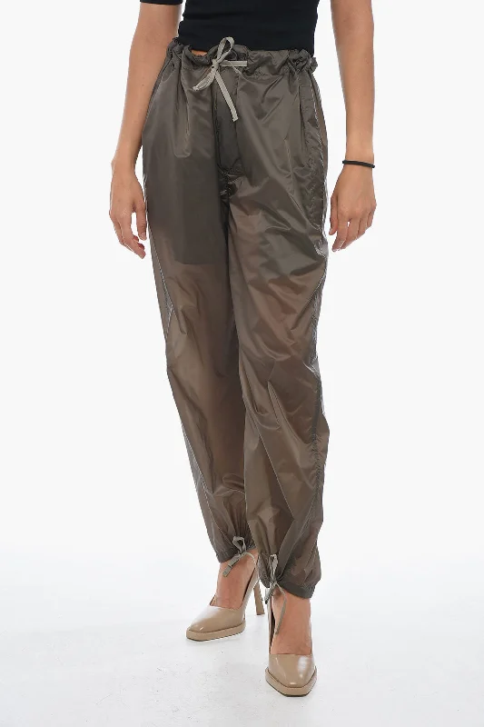 Maison Margiela MM1 Nylon Pants with Drawstringed Ankles Women's Vacation Garments