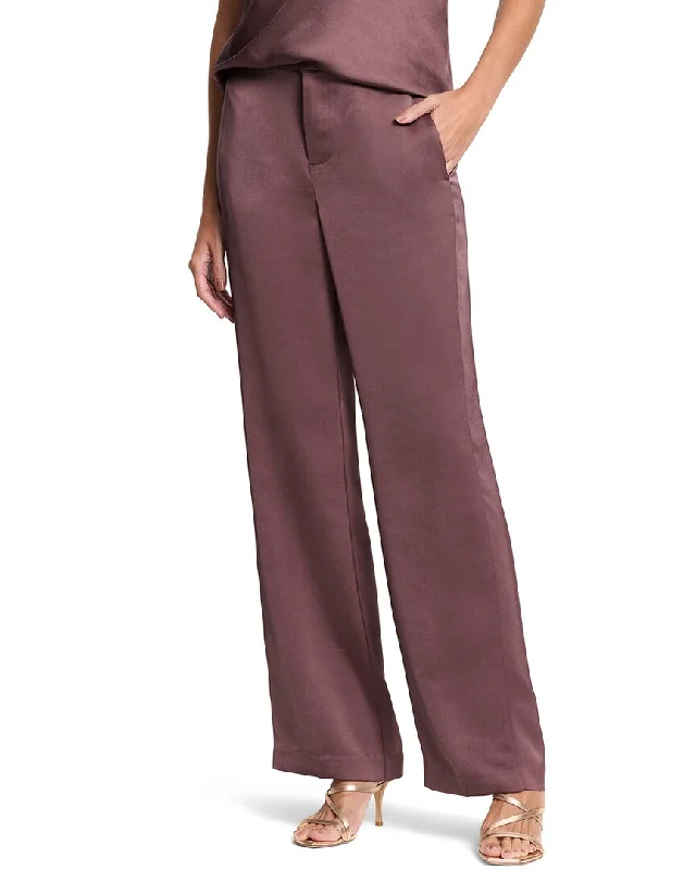 NIC+ZOE Eliot Wide Leg Luxe Satin Pant Women's Evening Wear for Special Occasions