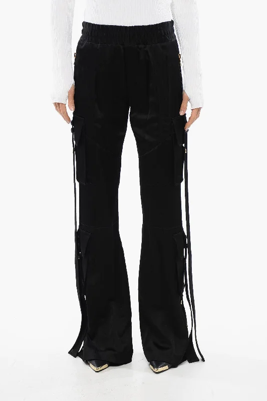 Balmain Satin Cargo Pants Casual Chic Clothing For Women