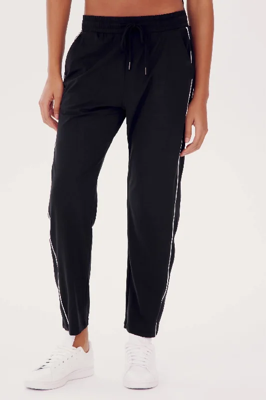 Lucy Rigor Pant With Piping In Black Women's Plus-Size Clothes