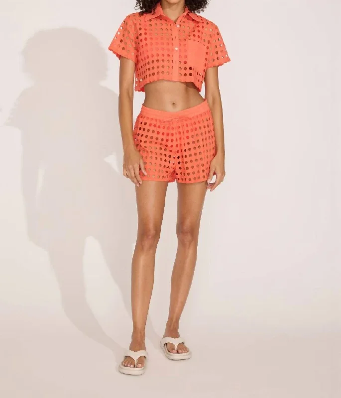 Eyelet Charlie Short In Coral Crush Bundle Offer