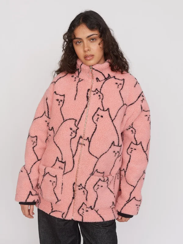 Cat Got Your Tongue Fleece Affordable Women's Clothing