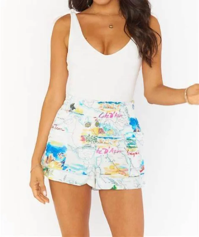 Disilvio Shorts Island Getaway In Multi Women's Night-Out Outfit