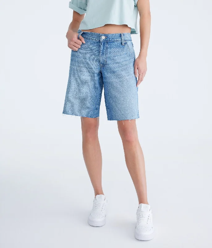 Aeropostale Mid-Rise Baggy Carpenter Jorts Women's Travel Outfit Set