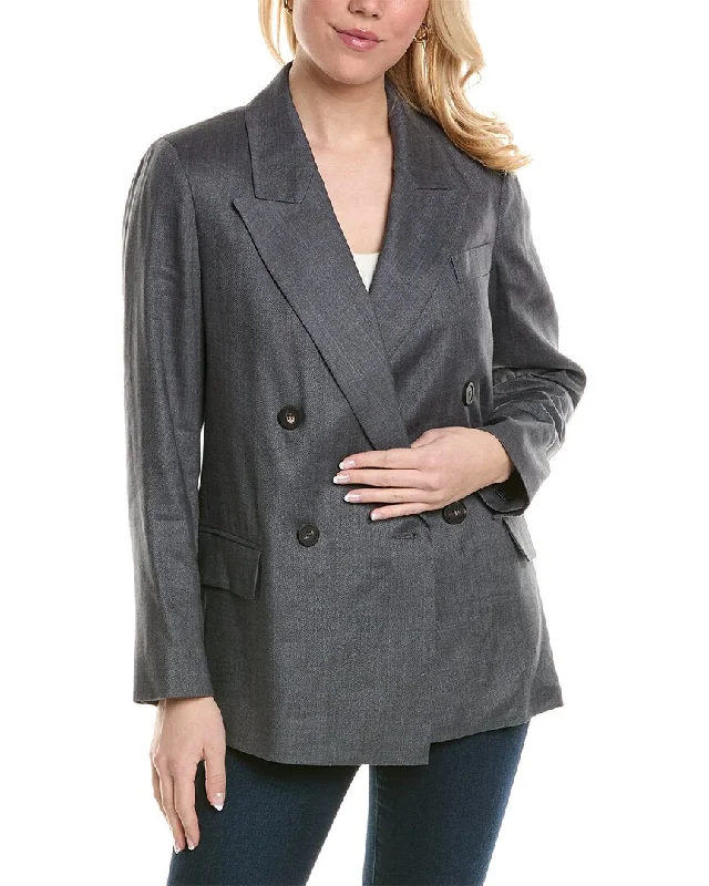 Peserico Linen & Wool-Blend Jacket Clothes Woman