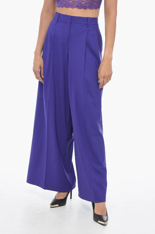 Theory Wool Low-waisted Pants with Pleats Online Impressions Boutique