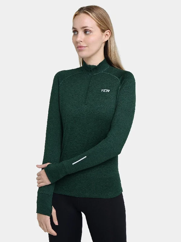 Winter Run Thermal Long Sleeve Running Top For Women With Brushed Inner Fabric Women's Relaxed Clothes