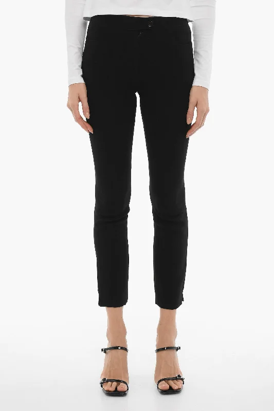 Aspesi Straight Leg Solid Color Pants Women Wear Brands