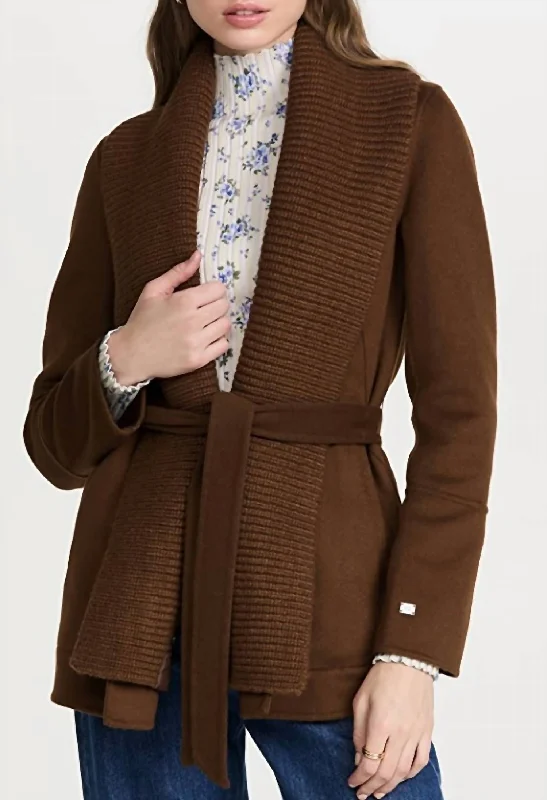 Gabby Fitted Wool Coat In Chestnut Women's Casual Attire