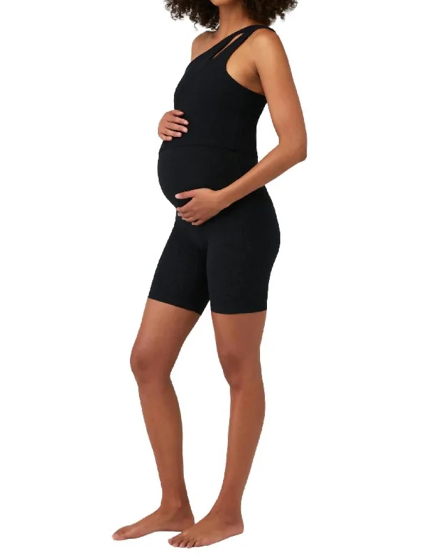 Spacedye Cruiser Maternity Biker Short In Darkest Night Women's Trendy Casual Clothes