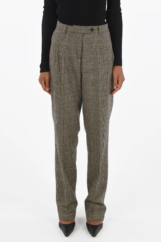 Massimo Alba houndstooth SURO high-rise waist double pleat trousers Eclectic Fashion