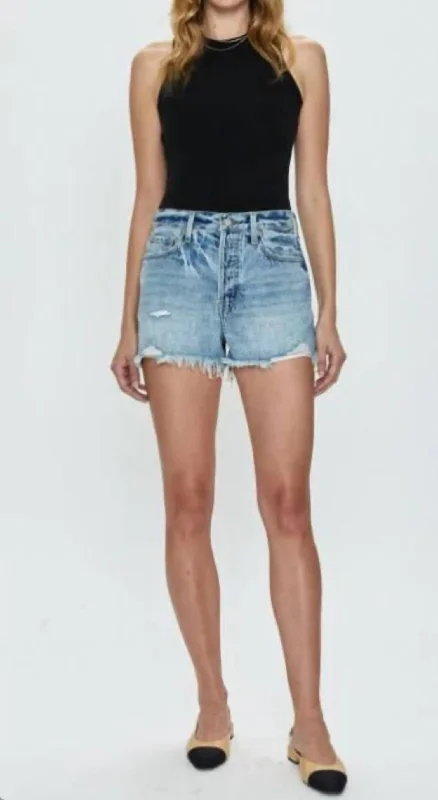 Nova High Rise Cut Off Shorts In Garçon Vintage Women's Clothing Boutique