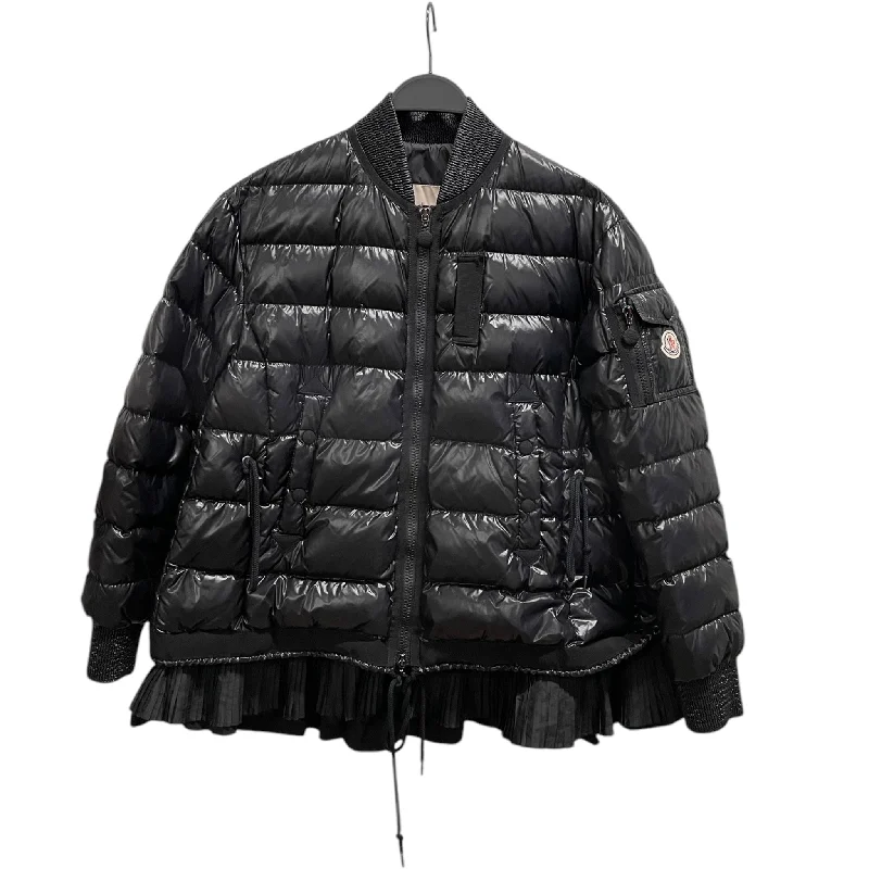 MONCLER/Puffer Jkt/S/Nylon/BLK/Polyester skirt accent Clothing For Women