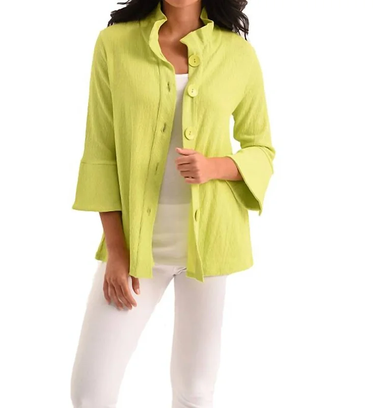 Kara 3/4 Jacket In Lime Women's Holiday Attire