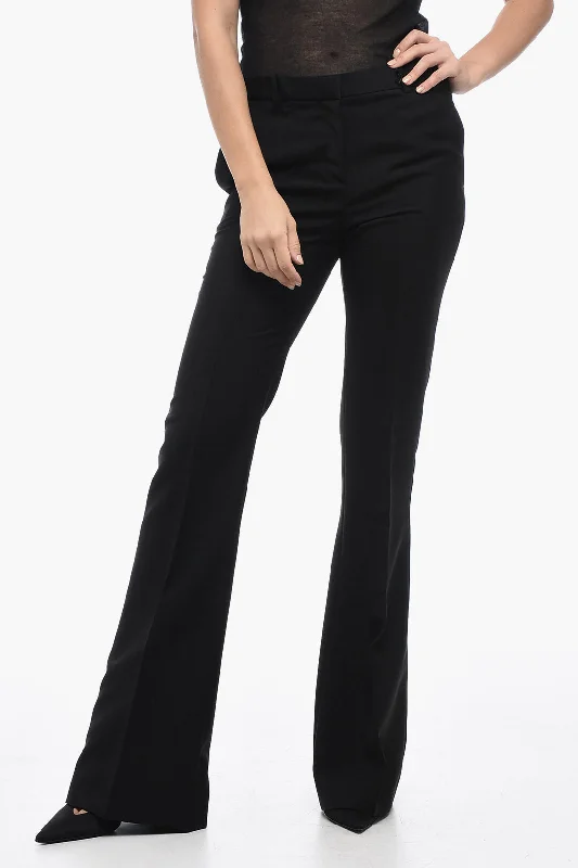 Versace Flare Fit Wool Pants Casual Garments For Women