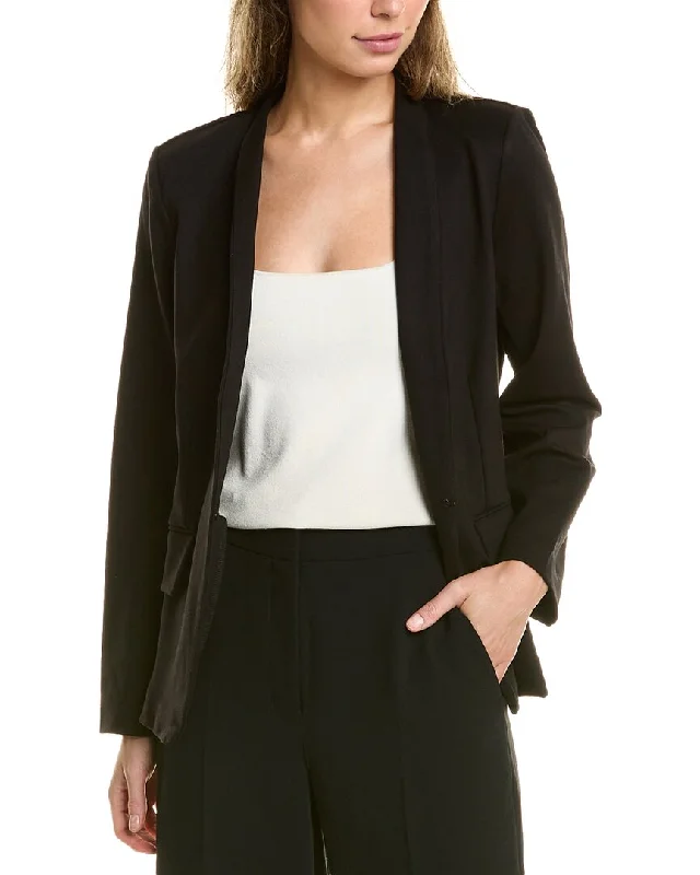 Isaac Mizrahi Collarless Jacket Women's High-End Clothing