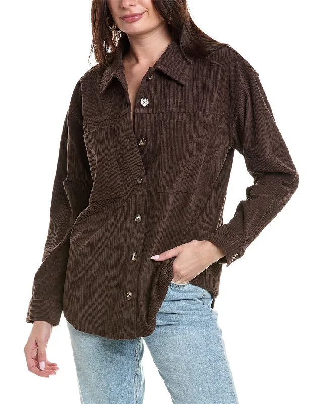 Monrow Corduroy Shacket Fashion Women's Clothing