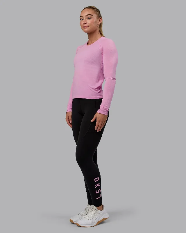 AeroFLX+ Seamless Long Sleeve Tee - Pirouette/Bubblegum Trendy Athleisure Clothing For Women