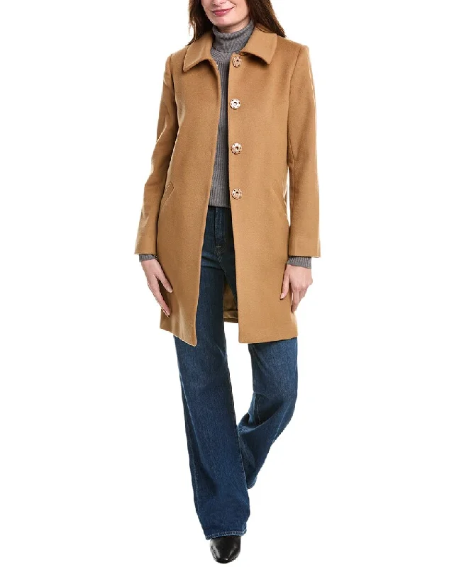 sofiacashmere Modern Luxe Wool & Cashmere-Blend Coat Women's Plus-Size Garments