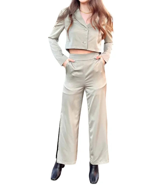 Conquering Goals Blazer And Trouser Set In Moss Women's Clothing for Every Season and Trend