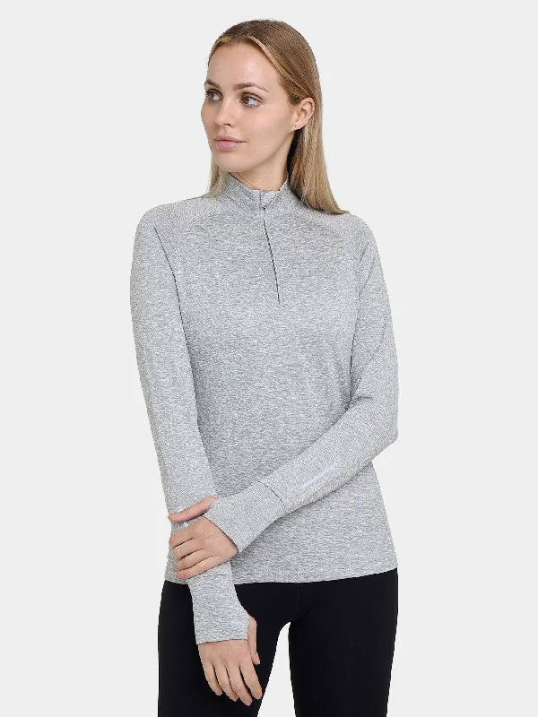 Winter Run Thermal Long Sleeve Running Top For Women With Brushed Inner Fabric Women's Clothes For Special Occasions