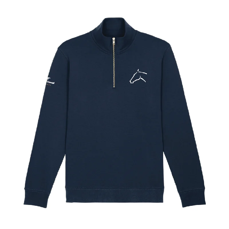 AACCP Classic Navy 1/4 Zip Sweatshirt Classic Clothes For Women