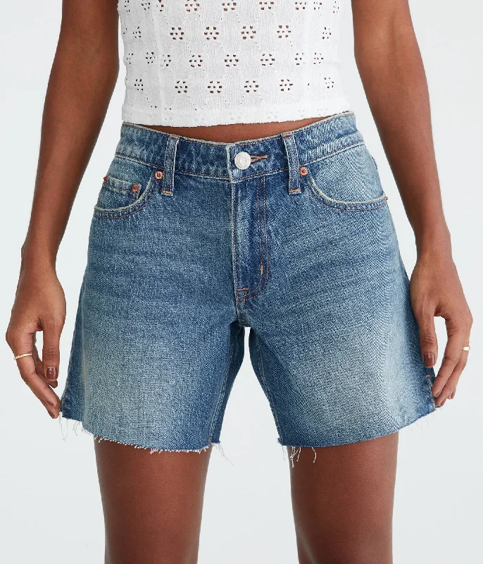 Aeropostale Low-Rise Baggy Denim Shorts 6" Women's Charming Outfit For Events