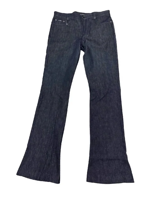 Women's Flared Denim Jeans In Brown Women's Versatile Apparel