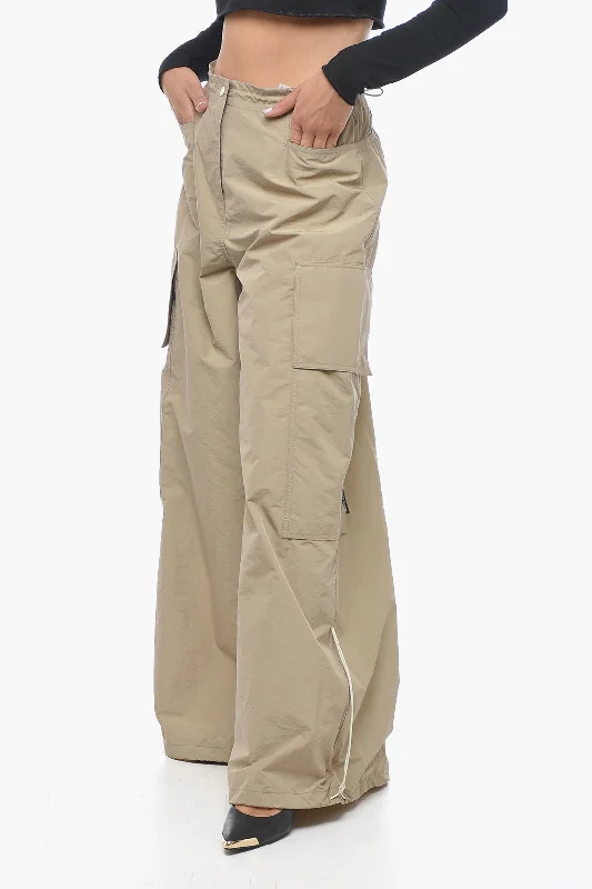 Palm Angels Wide Leg Fit PARACHUTE Cargo Pants Chic Women's Outfit Ideas